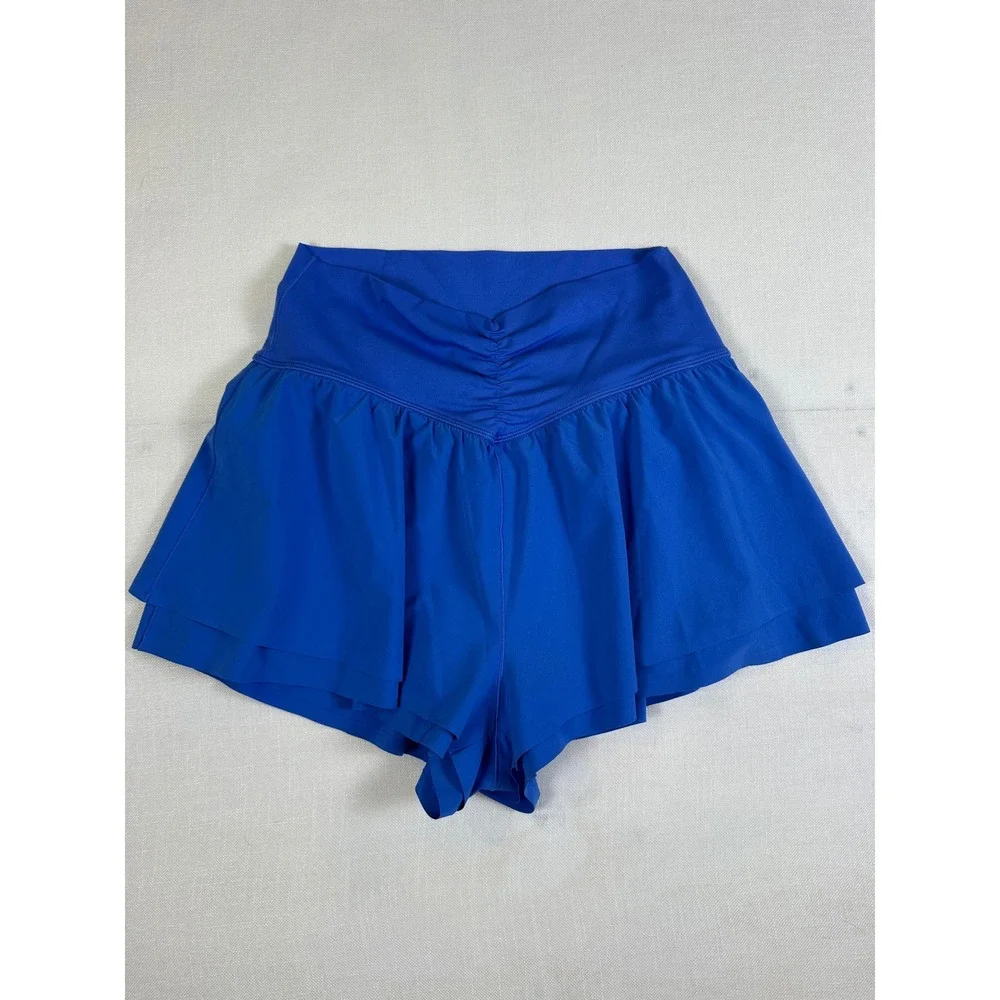 OFFLINE by Aerie Real Me flirty Crossover Flowy Skort Royal Blue Medium - Picture 3 of 7